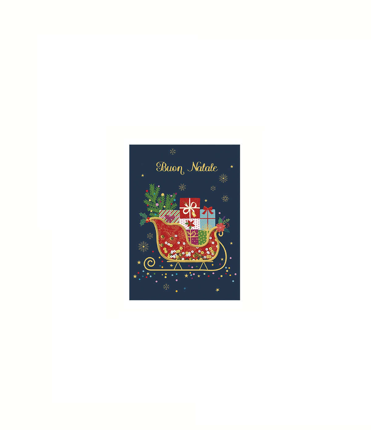 BIGLIETTO DI NATALE PAILLETTES