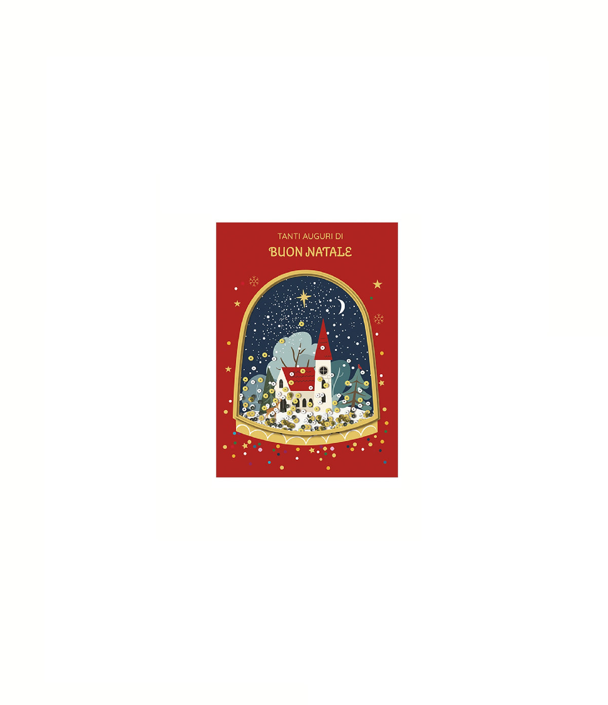 BIGLIETTO DI NATALE PAILLETTES