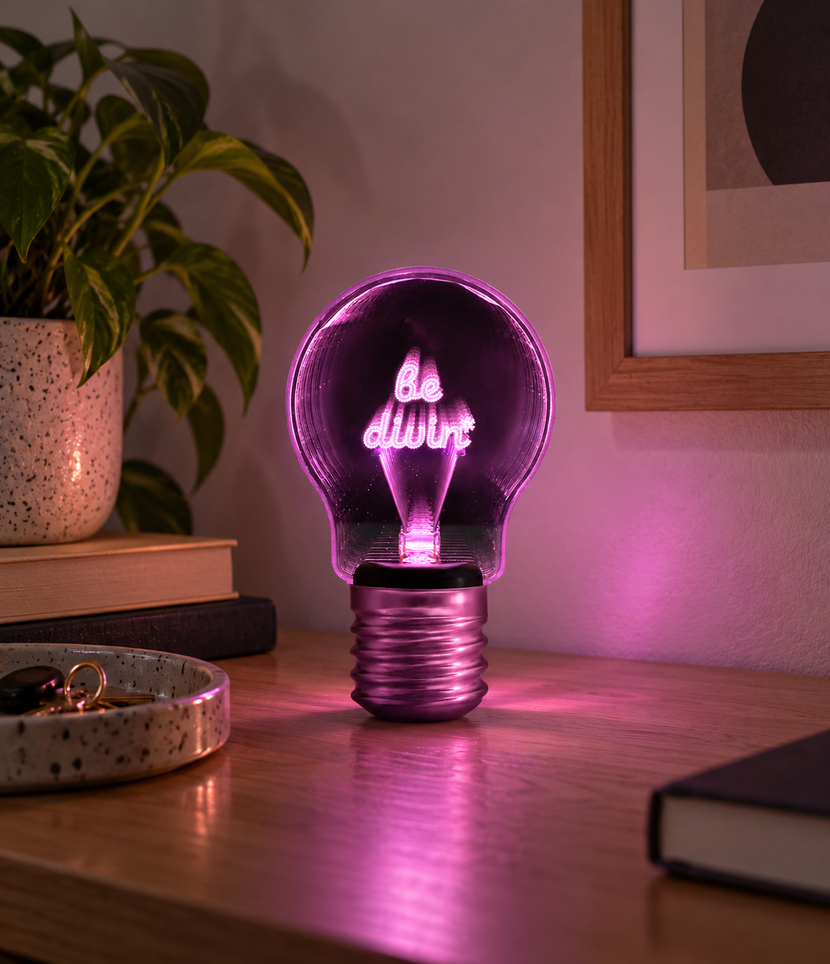LAMPADA BULBO SCRITTA 3D