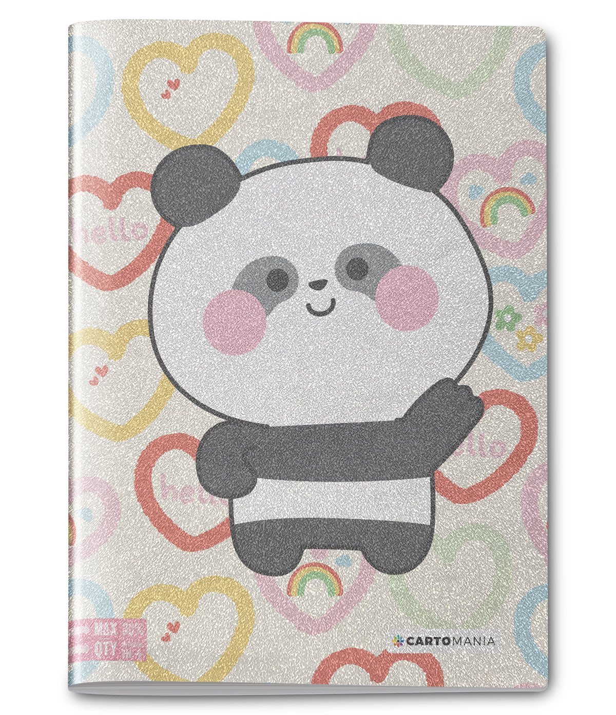 QUADERNO MAXI GLITTERATO PANDA