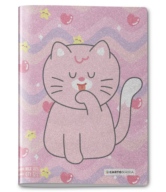 QUADERNO MAXI GLITTERATO GATTO