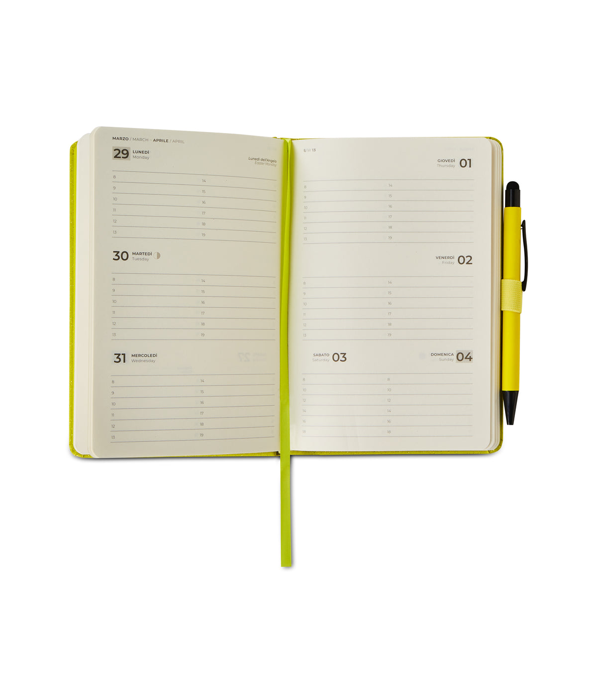 SHINE IT UP AGENDA SETTIMANALE M 12 MESI