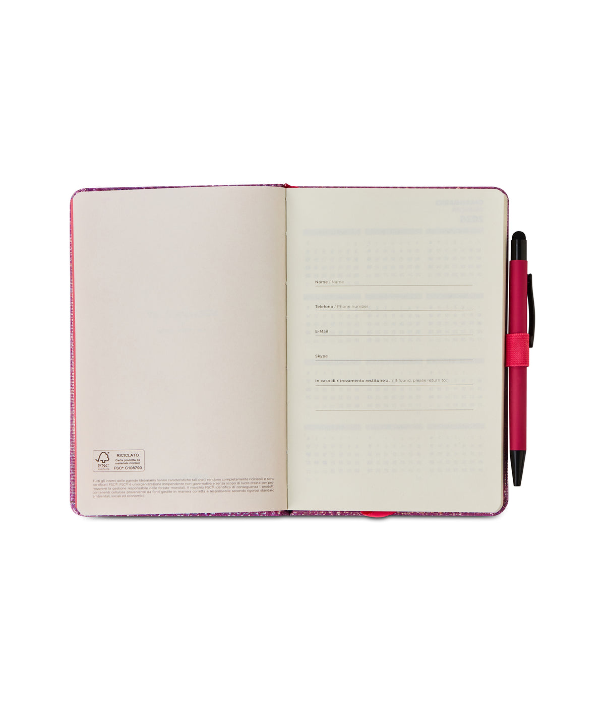 HOLOGRAPHIC AGENDA SETTIMANALE M 12 MESI