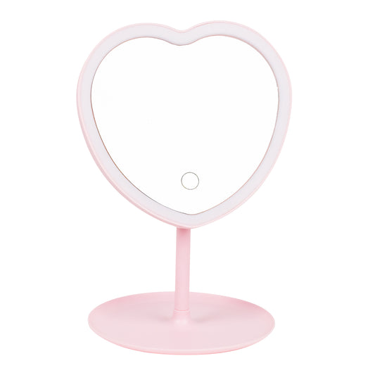 SPECCHIO CUORE CON LED