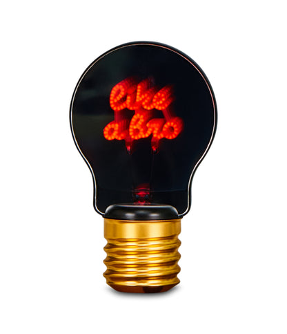 LAMPADA BULBO SCRITTA 3D