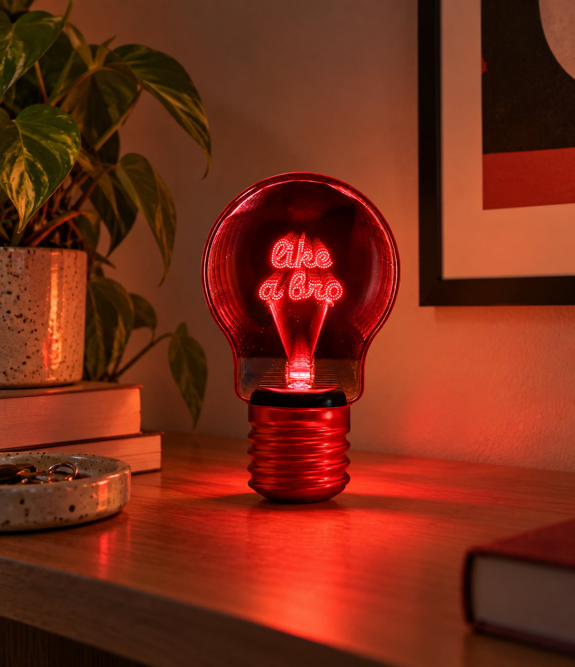 LAMPADA BULBO SCRITTA 3D